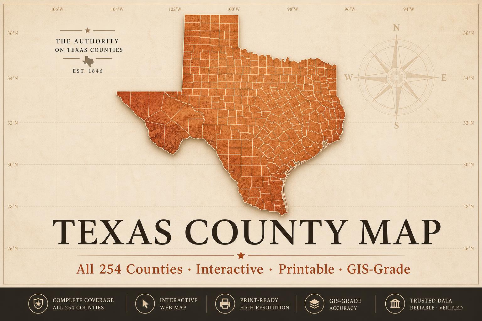 County Map Of North Texas Secretmuseum